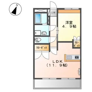 コンフォース【206号室】の間取り