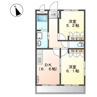 スカイヒルズ光 朝日【2階】の間取り