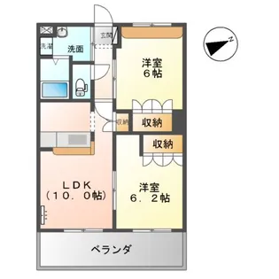 アルフィスタ トレ【201号室】の間取り