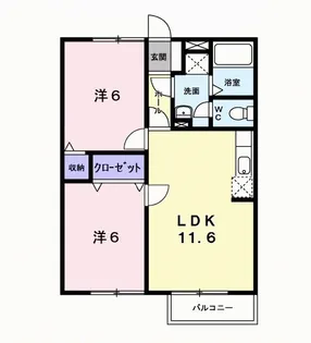 ファミールロジュマンA【2階】の間取り