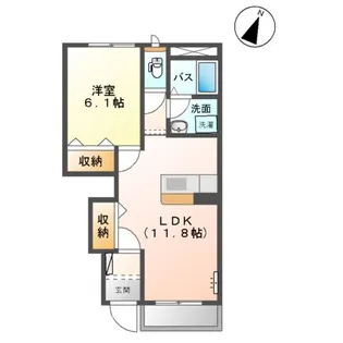 ベルローズ【105号室】の間取り