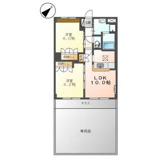 ヴィア・ヴェルジュ【103号室】の間取り