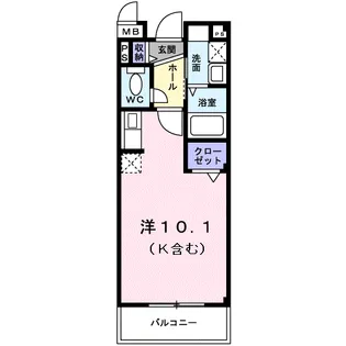 レジデンスひらお【2階】の間取り