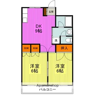 旭ビル【6階】の間取り