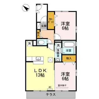 リリア 壱番館【1階】の間取り