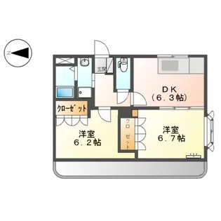 ハウスソレイユ【2階】の間取り