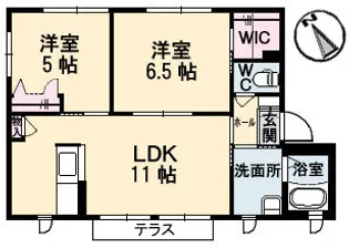 カサ・モーヴⅡ【1階】の間取り