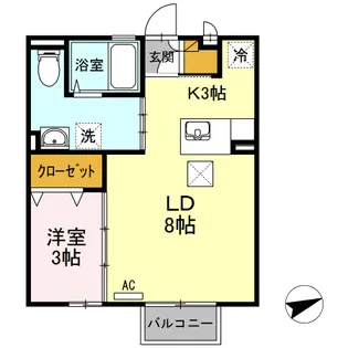 シュロスヤマナカ【1階】の間取り