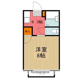 小川ハイツA【1階】の間取り