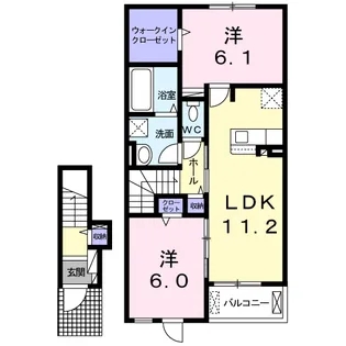 QUEEN’S.K Ⅰ【2階】の間取り