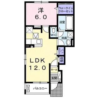 ポルトシャルムⅠ【101号室】の間取り