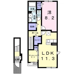 GARDEN 8841【2階】の間取り