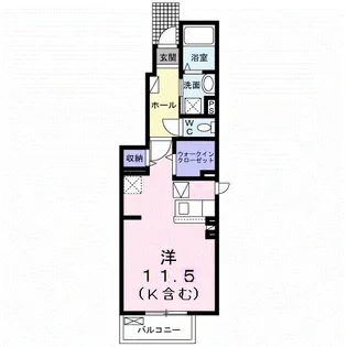 メゾン プラティークA【1階】の間取り