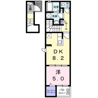 ハミング バードⅠ【2階】の間取り