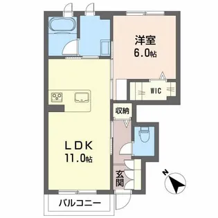 シャーメゾン レフィアント【1階】の間取り