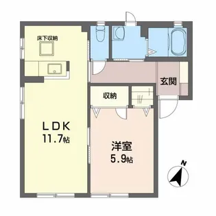 レーヴィンス 栄【1階】の間取り