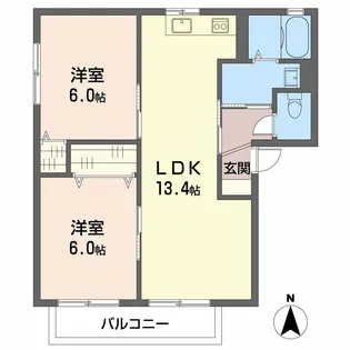 プランタン A棟【1階】の間取り