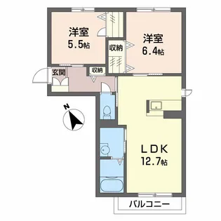 シャーメゾンAOI【2階】の間取り