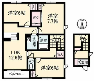 サン・プレジオ 優【2階】の間取り