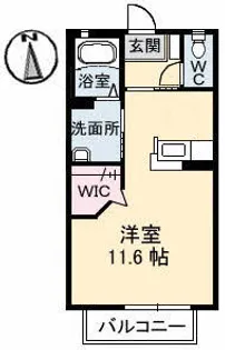 清光ハイツ【2階】の間取り
