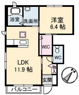 ボノステラゆき A棟【1階】の間取り
