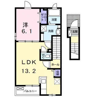 グランデ・HIDE A【2階】の間取り