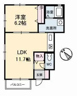 ヴィラージュ C棟【1階】の間取り