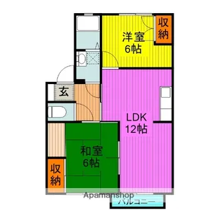 リヴィエールA【2階】の間取り
