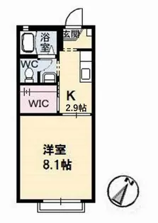 エクセルハイツ D棟【1階】の間取り