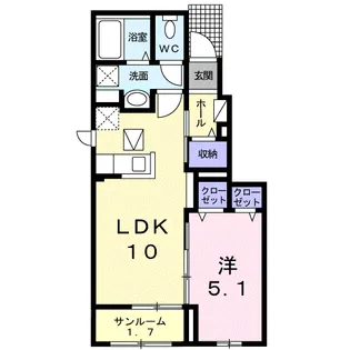 ウイング C【1階】の間取り