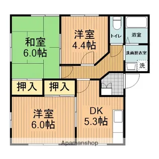 ドミールNO.1【2階】の間取り