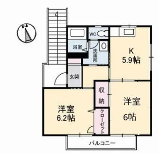 サンライフ光 D棟【1階】の間取り