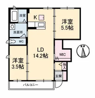 グランビュー C棟【1階】の間取り