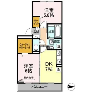 ビューテラス セジュールN【2階】の間取り