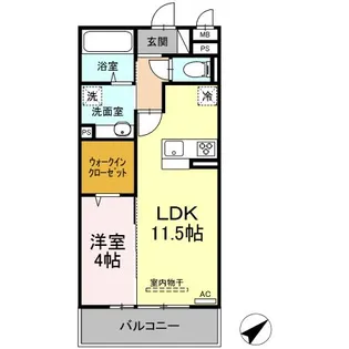 リヴィエール中央【3階】の間取り