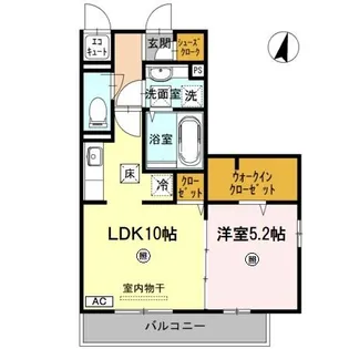 ジュネス・ハーベス【1階】の間取り