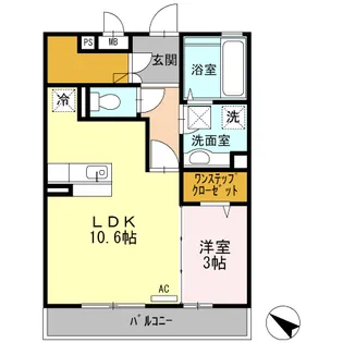 グランドゥール光【1階】の間取り
