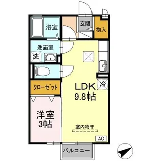 カーサ・ソレアダ【1階】の間取り