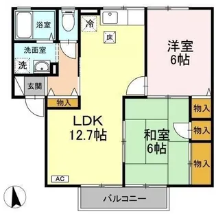 ラ・モール【1階】の間取り