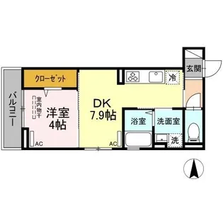 DEARISE中央町【3階】の間取り