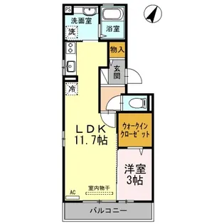 ハイム三条岡 A棟【3階】の間取り