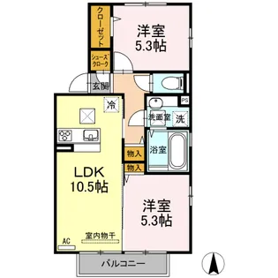 セントラル レジデンス D棟【1階】の間取り
