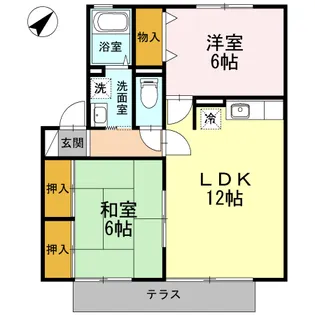 サンファミールあい B棟【1階】の間取り