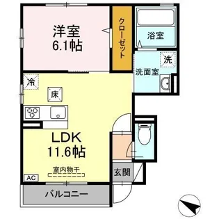 グラン ピエーノ【1階】の間取り