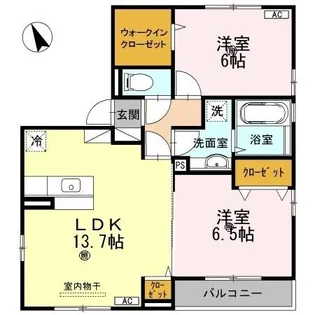 サミーヨN【2階】の間取り