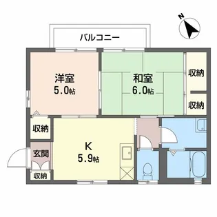 シャーメゾン田村【2階】の間取り