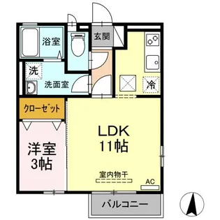 ルミナス南栄【1階】の間取り