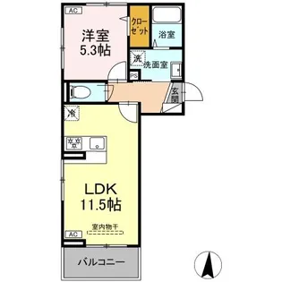 ウィルコート仙崎【2階】の間取り