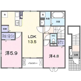 シェリル T【2階】の間取り