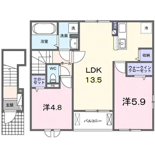 シェリル T【2階】の間取り